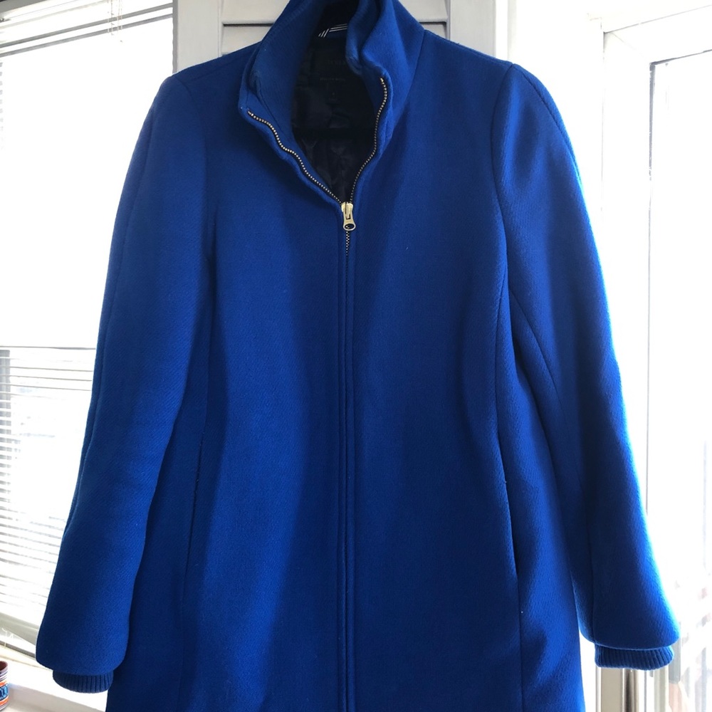 Jcrew Blue Cocoon Coat size 6
